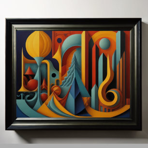 Affiche Conception abstraite moderne Cubisme Surréalisme 4