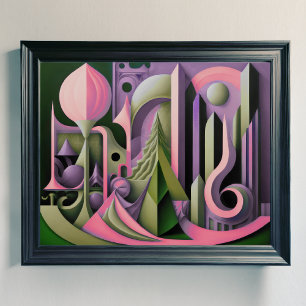 Affiche Conception abstraite moderne Cubisme Surréalisme 4