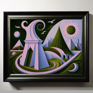 Affiche Conception abstraite moderne Cubisme Surréalisme 4