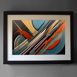 Affiche Conception abstraite moderne Futurisme 3:2