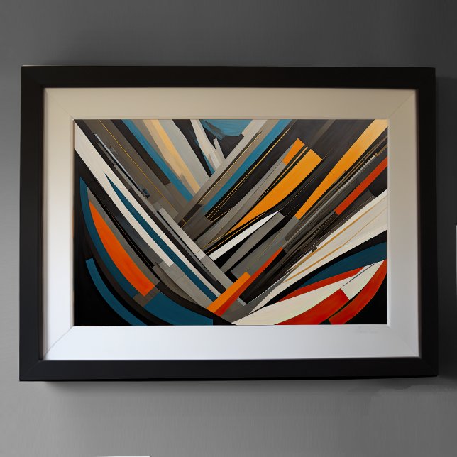 Affiche Conception abstraite moderne Futurisme 3:2 (Créateur téléchargé)