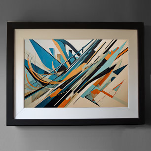 Affiche Conception abstraite moderne Futurisme 3:2