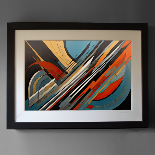 Affiche Conception abstraite moderne Futurisme 3:2 (Créateur téléchargé)