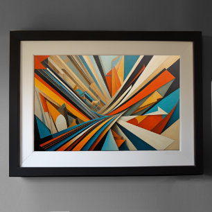 Affiche Conception abstraite moderne Futurisme 3:2