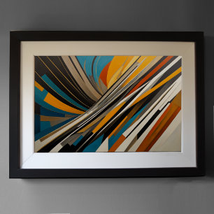 Affiche Conception abstraite moderne Futurisme 3:2