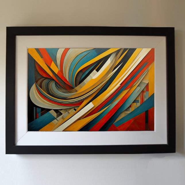 Affiche Conception abstraite moderne Futurisme 3:2 (Créateur téléchargé)