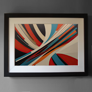 Affiche Conception abstraite moderne Futurisme 3:2