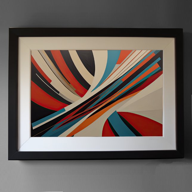 Affiche Conception abstraite moderne Futurisme 3:2 (Créateur téléchargé)