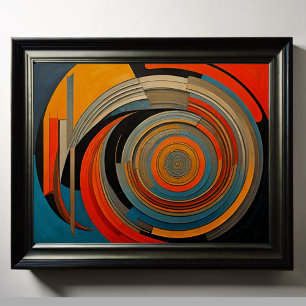 Affiche Conception abstraite moderne Futurisme 4:5