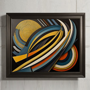 Affiche Conception abstraite moderne Futurisme 4:5