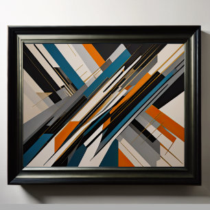 Affiche Conception abstraite moderne Futurisme 4:5