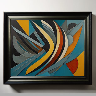 Affiche Conception abstraite moderne Futurisme 4:5
