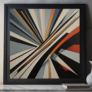 Affiche Conception abstraite moderne Futurisme IV