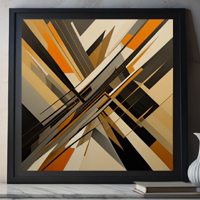 Affiche Conception abstraite moderne Futurisme V (Créateur téléchargé)