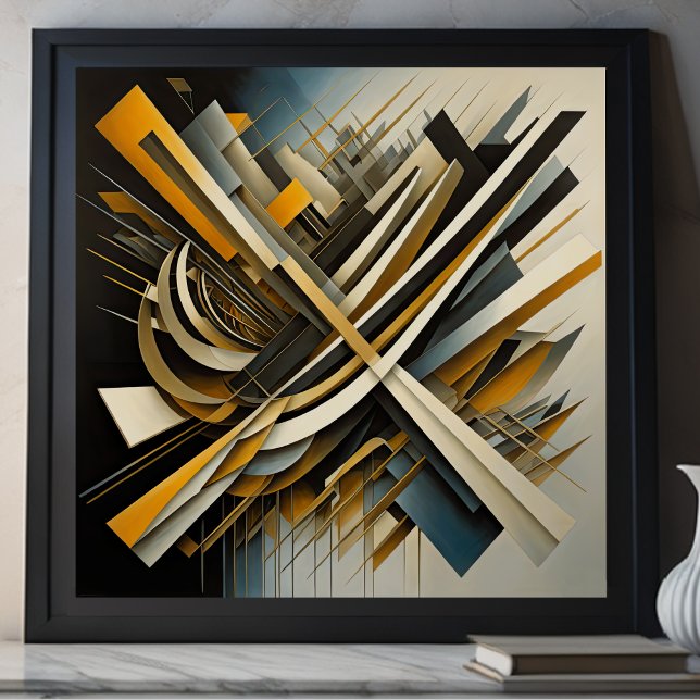 Affiche Conception abstraite moderne Futurisme VII (Créateur téléchargé)