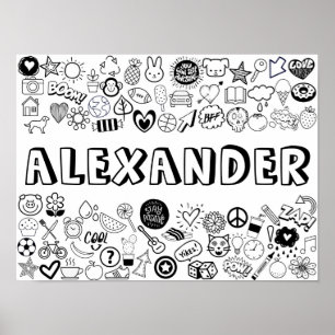 Affiche Conception "ALEXANDER" de la ligne couleur-it-Your