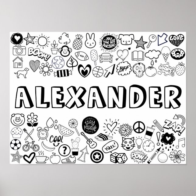 Affiche Conception "ALEXANDER" de la ligne couleur-it-Your (Devant)