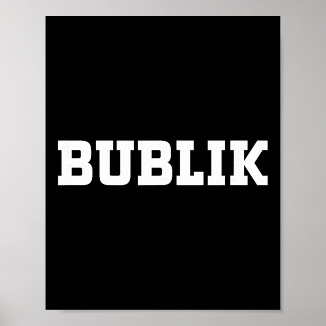 Affiche Conception alimentaire Bublik pour hommes femmes e (Devant)