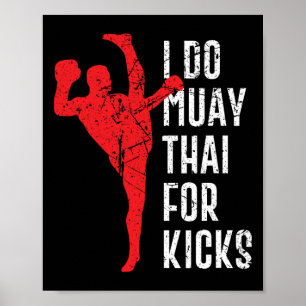 Affiche Conception amusante de boxe thaïlandaise Muay Thai
