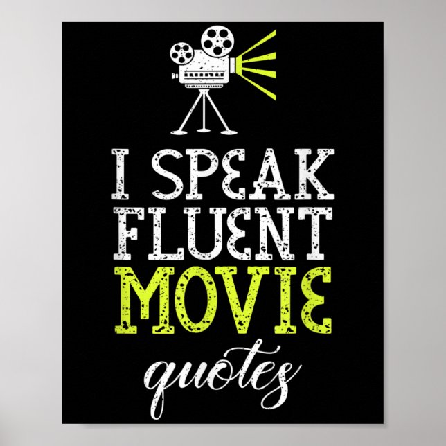 Affiche Conception Amusante De Je Parle Citations De Film  (Devant)