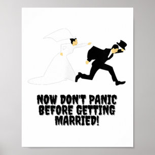 Affiche Conception amusante _ La mariée poursuit sa mariée
