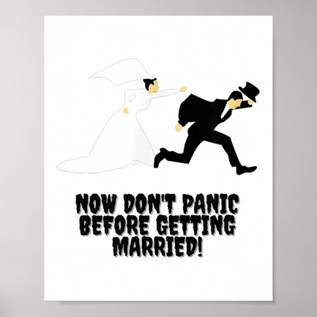Affiche Conception amusante _ La mariée poursuit sa mariée (Devant)