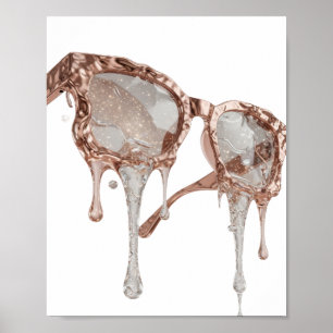 Affiche Conception ART ABSTRAIT Argent
