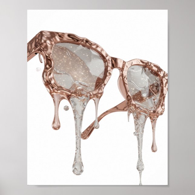 Affiche Conception ART ABSTRAIT Argent (Devant)