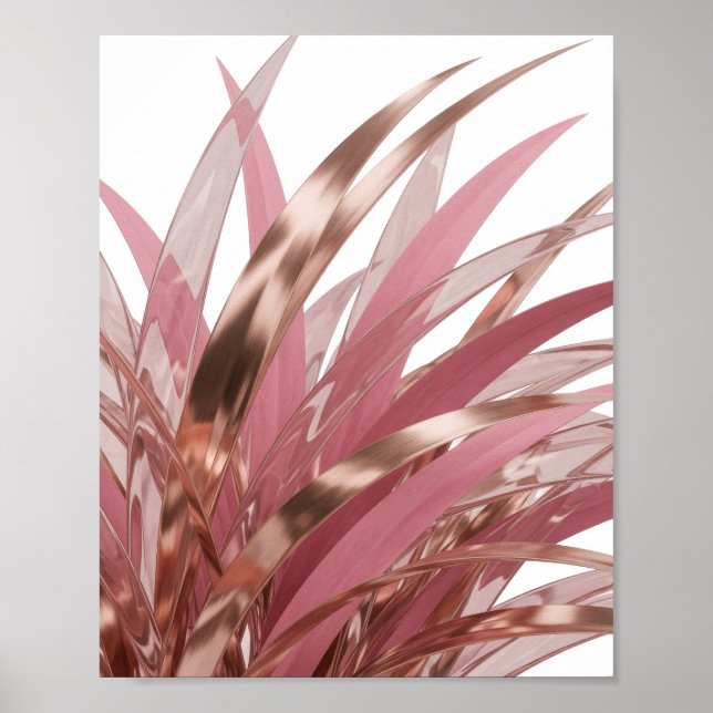 Affiche Conception ART ABSTRAIT Argent GRAS v2 (Devant)