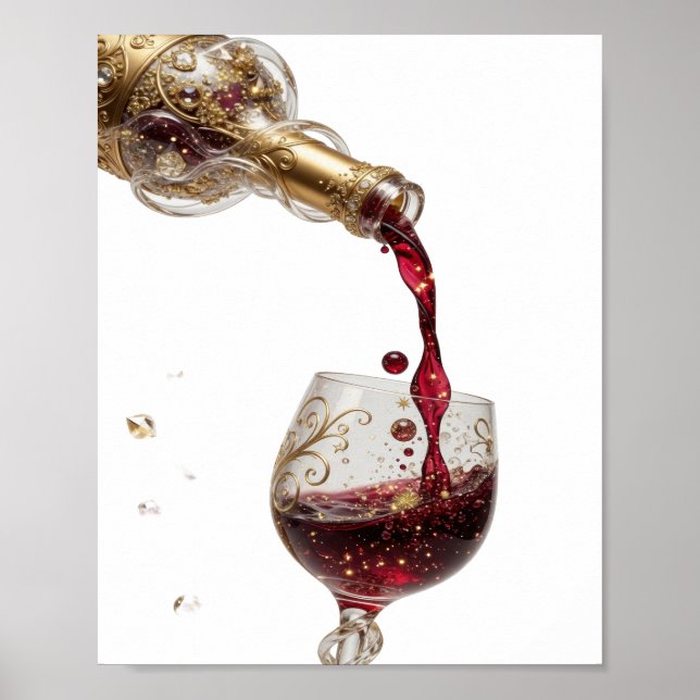 Affiche Conception ART ABSTRAIT Or frais (Devant)