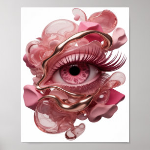 Affiche Conception ART ABSTRAIT Or frais