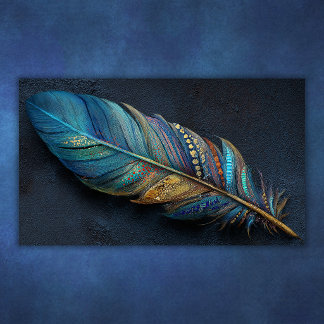 Affiche Conception Artistique Bold Boho Sarcelle Bleu Or P