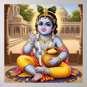 Affiche Conception artistique classique de Bala Krishna au