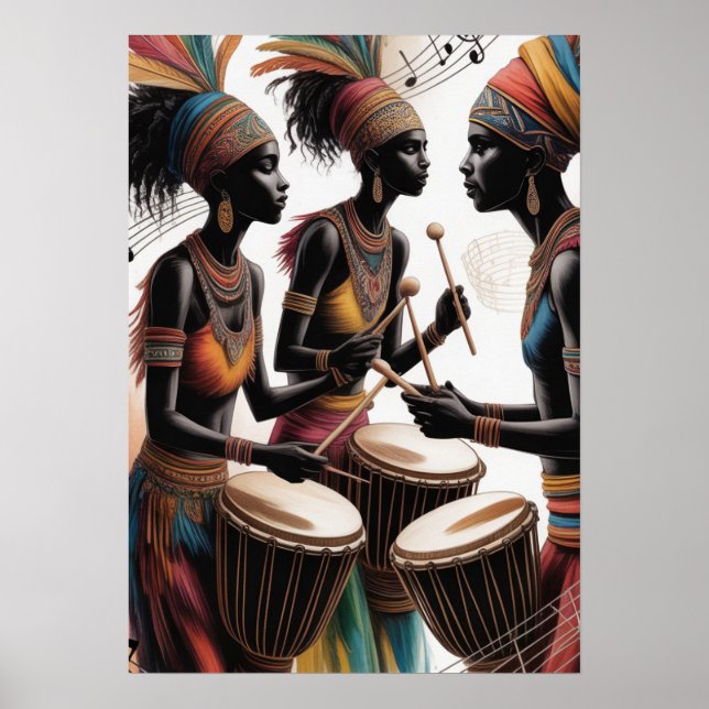 Affiche Conception Artistique de Musique de Batterie Rythm (Devant)