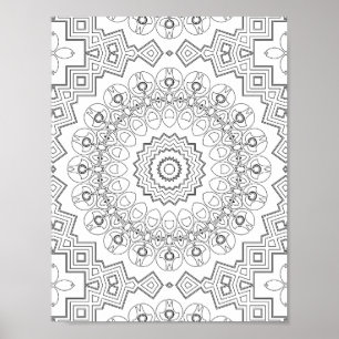 Affiche Conception artistique de page de coloriage d'annea
