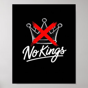 Affiche Conception Artistique Simple Couronne No Kings