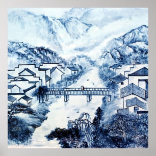 Affiche conception asiatique