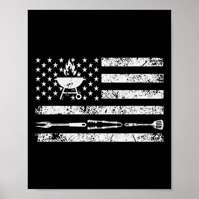 Affiche Conception BBQ drôle de viande fumée1  (Devant)