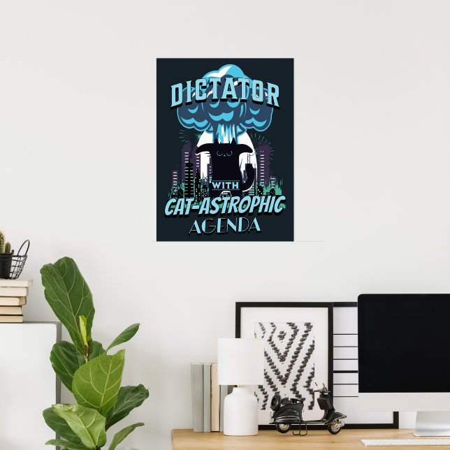 Affiche Conception Catastrophique Funny Chat (Bureau à domicile)