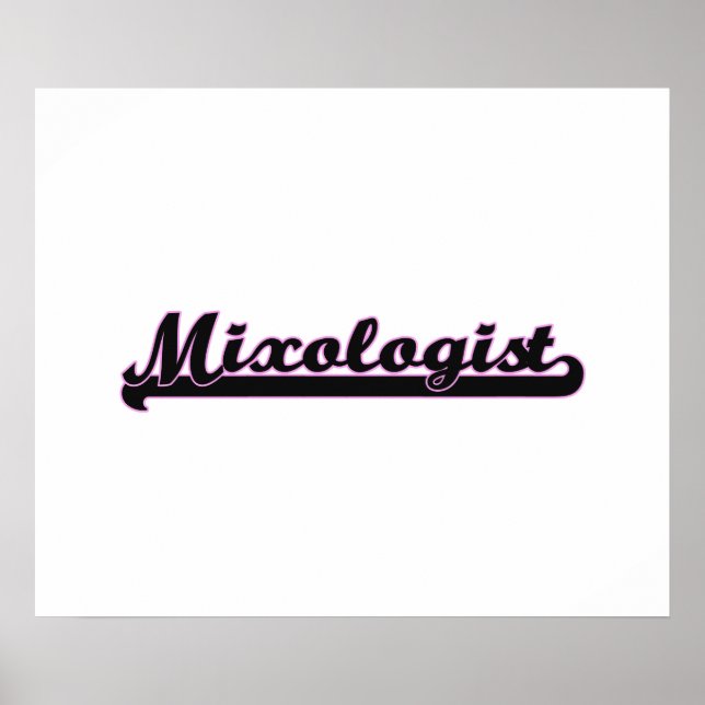 Affiche Conception classique du travail de mixologiste (Devant)