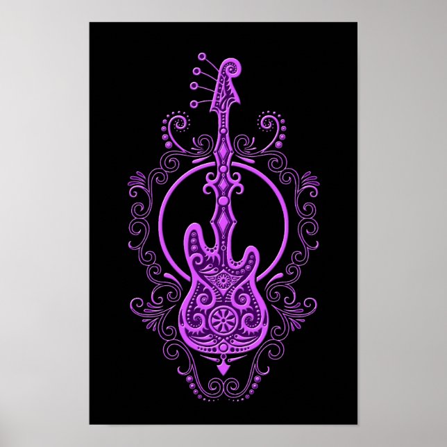 Affiche Conception complexe de la basse violette sur le no (Devant)
