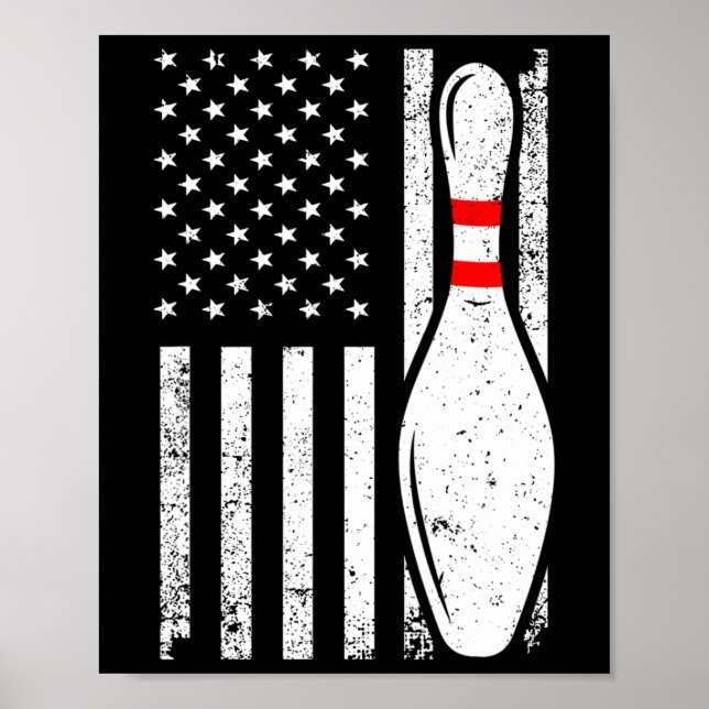 Affiche Conception cool Bowling Pour Hommes Bowler Bowling (Devant)