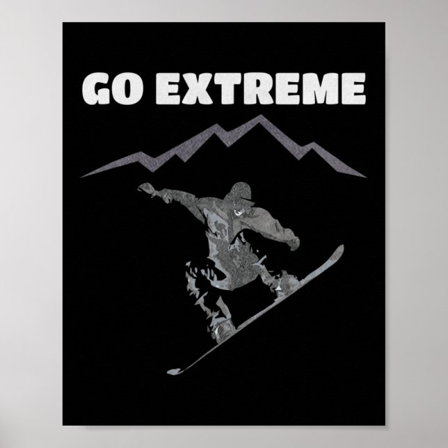 Affiche Conception cool de snowboard (Devant)