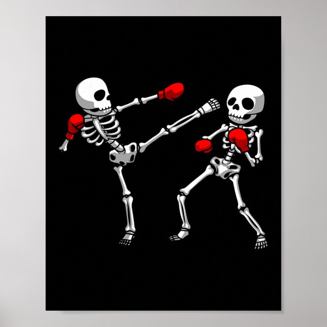 Affiche Conception cool Kickboxer Pour Hommes Femmes Boîte (Devant)