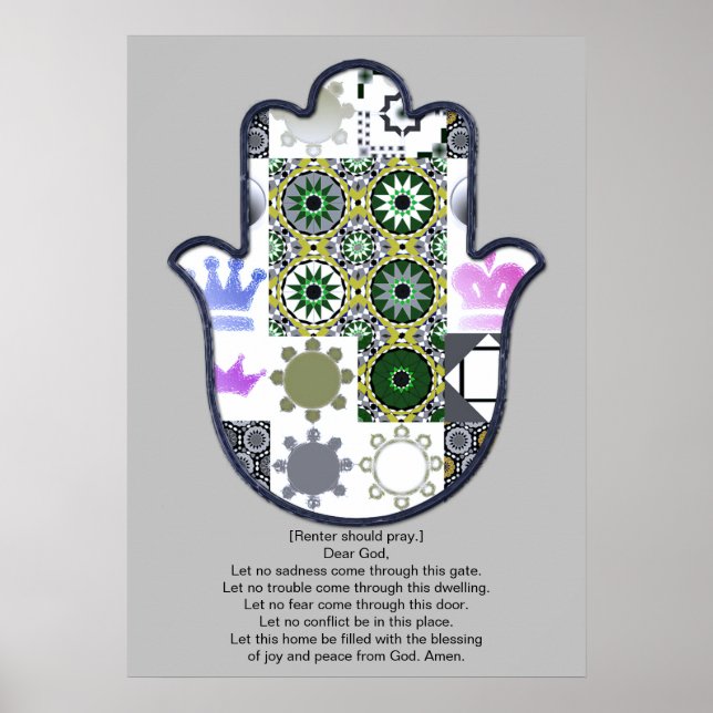 Affiche Conception d'affiche de la main de Khamsa 1 Locata (Devant)