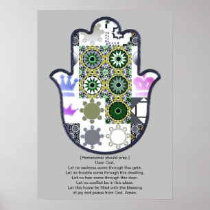 Affiche Conception d'affiche de la main de Khamsa 1 propri