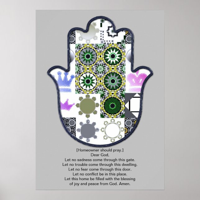 Affiche Conception d'affiche de la main de Khamsa 1 propri (Devant)