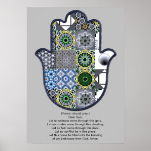 Affiche Conception d'affiche de la main de Khamsa 2 Locata