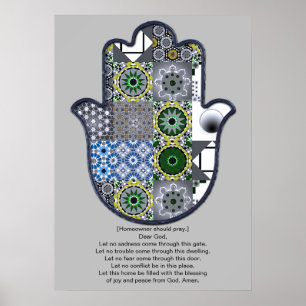 Affiche Conception d'affiche de la main de Khamsa 2 propri