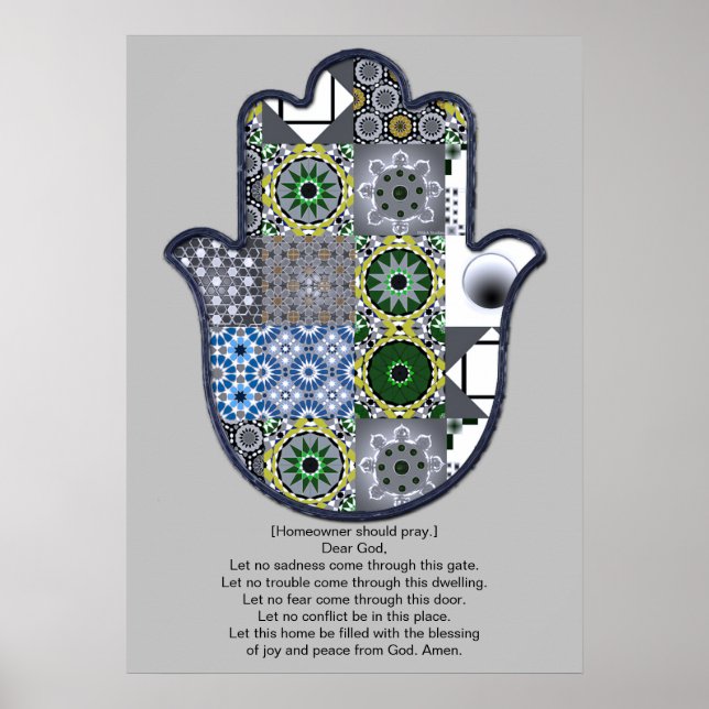 Affiche Conception d'affiche de la main de Khamsa 2 propri (Devant)